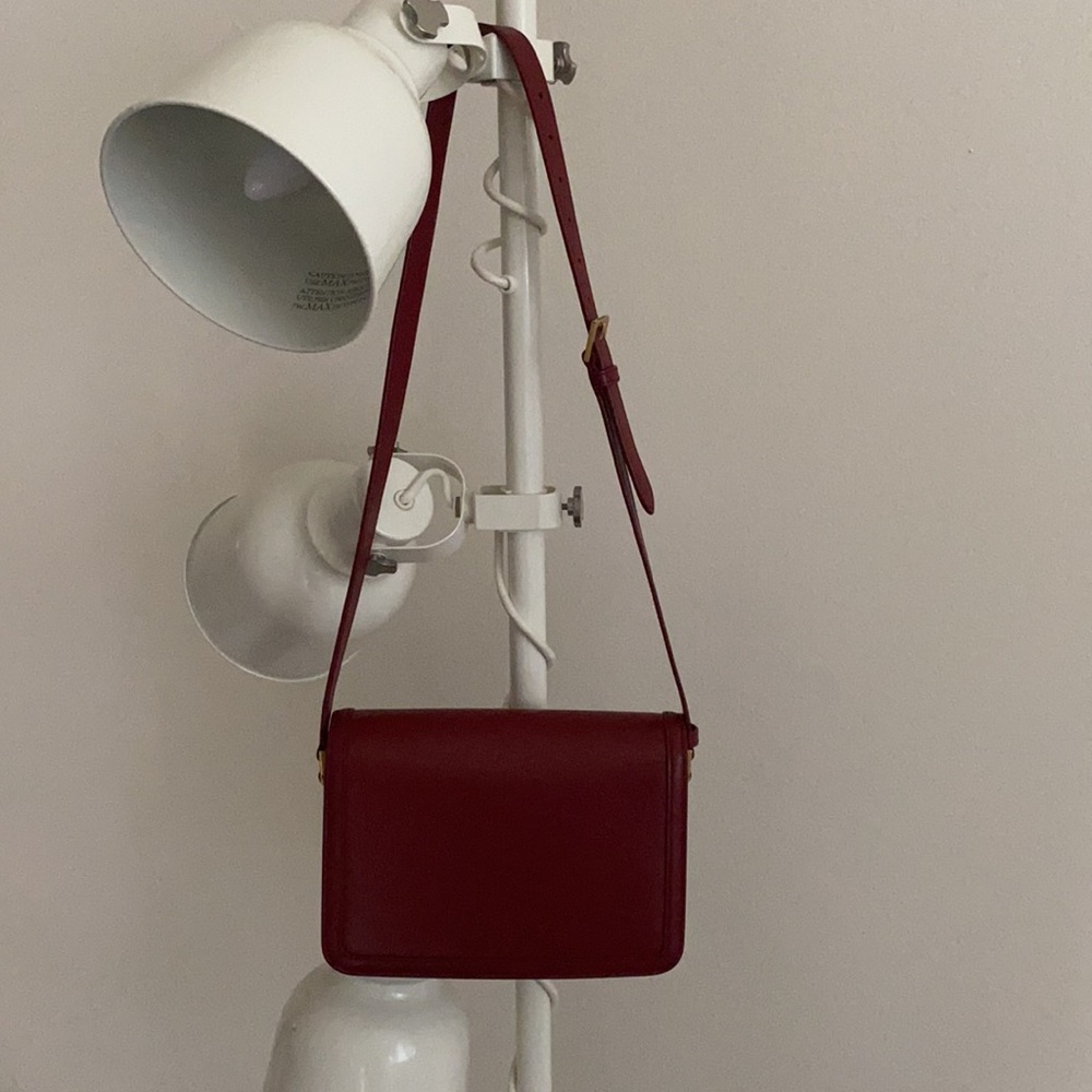 YSL Solferino Medium Shoulder Bag Opyum Red - Picture 7 of 16